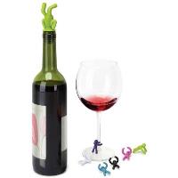 UMBRA DRINKING BUDDY WINE CHARMS + BOTTLE STOPPER