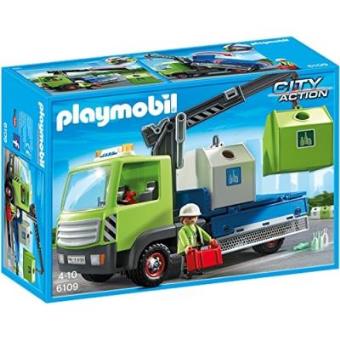 Playmobil City Action 6109 Camion avec grue et conteneurs à verre -  Playmobil - Achat & prix