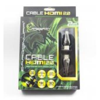 Lumineux Vert Câble 4K HDMI Ethernet 3D 1080p 2 mètres (version Xbox 360 / Xbox One) - 1