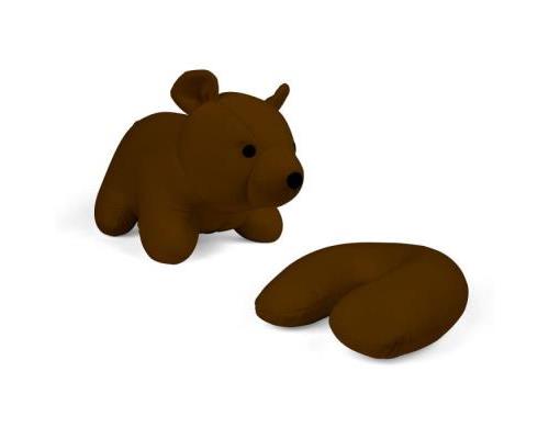 ZIP & FLIP BEAR HEAD REST BROWN