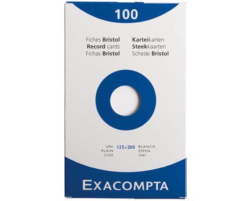 Etui 100 steekkaarten wit