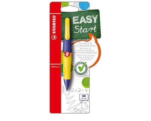 STABILO Porte-mine ergonomique -  EASYergo 1.4 - 1 stylo + 3 mines HB - Droitier - jaune/violet