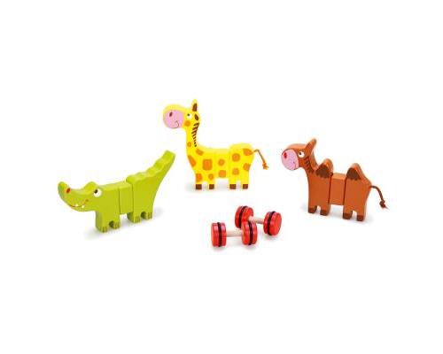 Jouets Magnétiques Sur Roues Scratch - Lot De 3 Animaux En Bois (marque Belge), Pour Enfants à Partir De 3 Ans