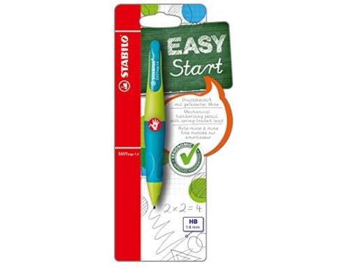 Stabilo-easyergo 1.4 pour droitier avec 3 mines hb-fine-porte-mine ergonomique pour droitier-à encre neonlimonengrün aigue-marin
