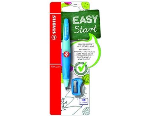Stabilo Blister De 1 Easyergo 3.15 Version Droitier + 1 Taille-Crayon Bleu Clair Bleu Foncé B-46873-5