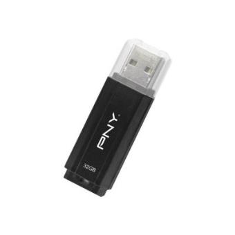 PNY Attaché X - Clé USB 3.2 Gen 1 32 Go, Lecture Jusqu'à 130 Mo/s, Design Sans Capuchon Avec Collier Coulissant