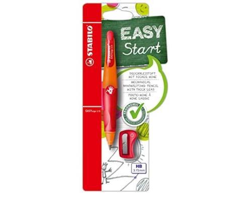  Stabilo Porte-mines d'apprentissage easYergo 3.15, rouge - Lot de 2