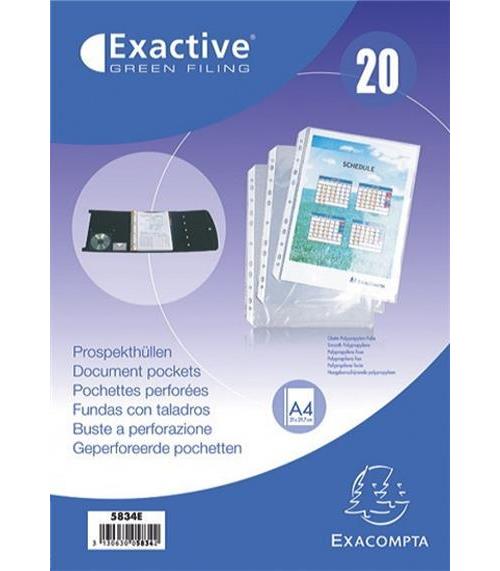 SACHET 20 POCH. PERFOREES POUR EXACTIVE