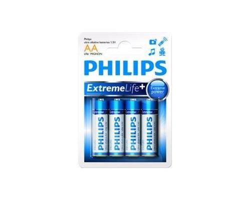 Pack de 4 piles Philips Ultra Alkaline AA LR6