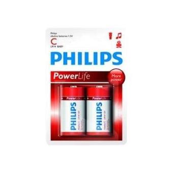 Philips Set van 2 batterijen Power Alkaline C LR14 - 1