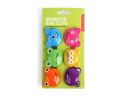 BAG CLIPS CRAZY MONSTERS SET OF 6