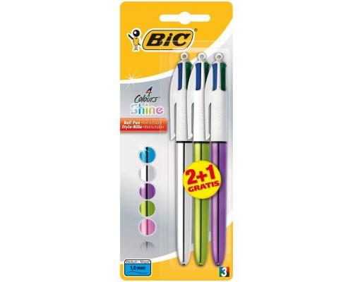 Stylo-Bille 4 Colours™, Shine 2+1