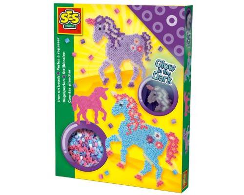 Boite de perles technique à repasser : licornes glow in the dark ses creative