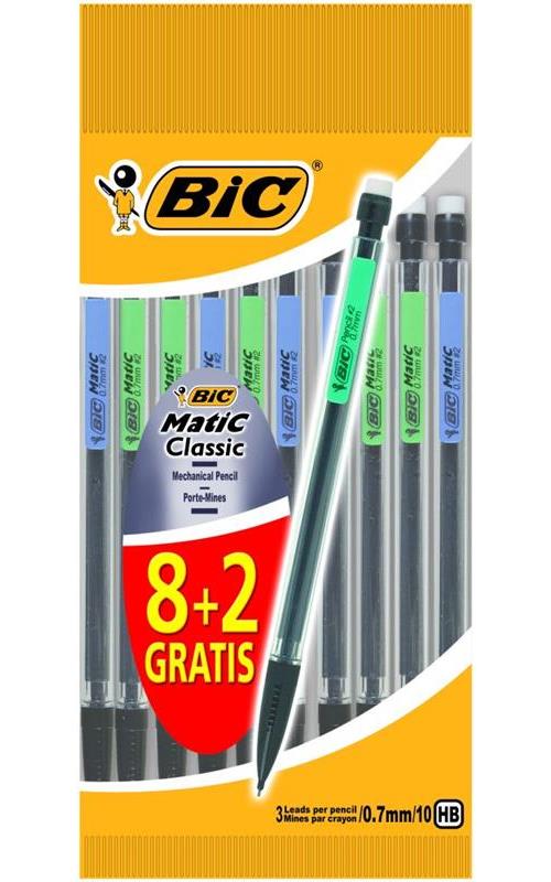 POUCH OF 8+2 BIC MATIC CLASSIC 0,7