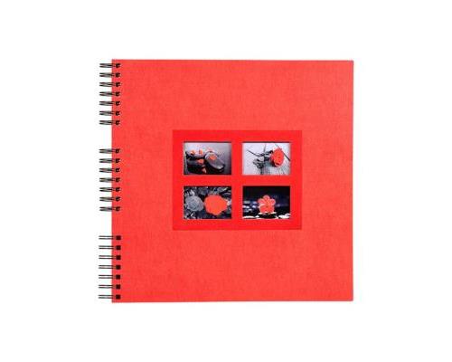 FOTOALBUM MET SPIRALEN PASSION 32X32CM ROOD