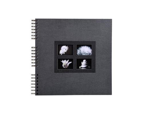 FOTOALBUM MET SPIRALEN PASSION 32X32CM ZWART
