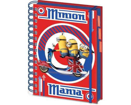 Minions - Cahier à spirale A5 British Mod Red