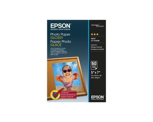 Epson - Brillant - 127 x 178 mm - 200 g/m² - 50 feuille(s) papier photo - pour EcoTank ET-2750 2751 2756 2850 2851 2856 4750 4850; Expression Home HD XP-15000