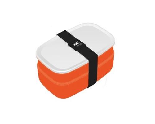 Zak designs 0828-840 lunch box 2 boîtes + couverts corail blanc