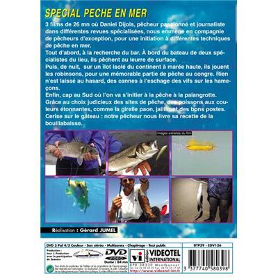 Spécial pêche en mer : Bar, congre, palangrotte - DVD Documentaire - PECHE EN MER - Vidéotel