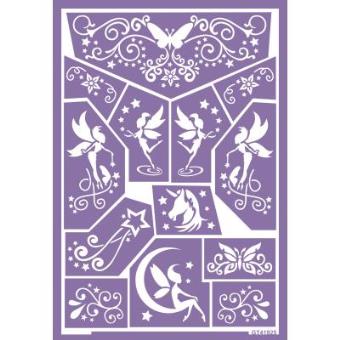 Pochoir maquillage adhésif Grim'tout Fée clochette - 1