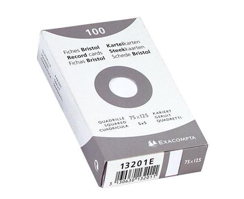 ETUI 100 STEEKKAARTEN WIT 100/150 GERUIT 5X5