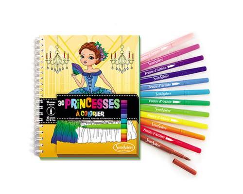 KIT DE COLORIAGE - PRINCESSES + FEUTRES