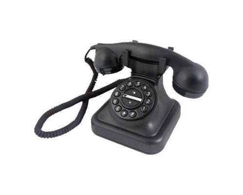 Retro téléphone fixe Fysic GRAHAM Noir
