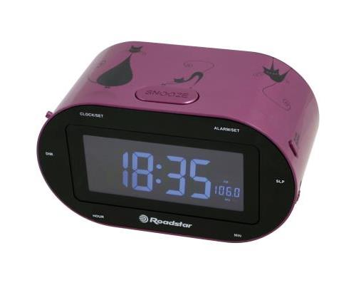 ROADSTAR CLR2750 CLOCK DESIGN BURGUNDY-
