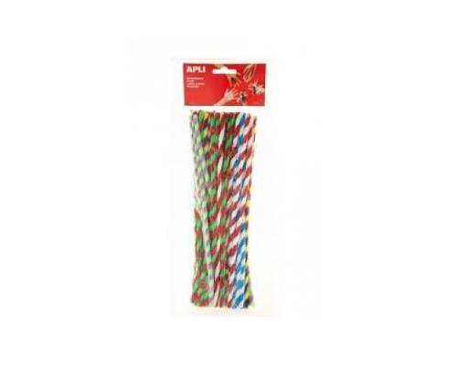 APLI CREA TWIST CHENILLEDRAAD 300X5MM ASS. KLEUREN - 50 ST