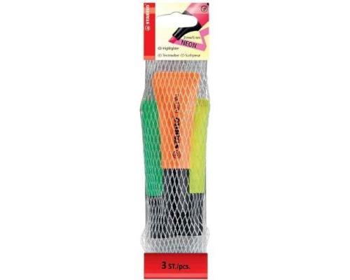 STABILO NEON 3 PACK YELLOW/GREEN/ORANGE