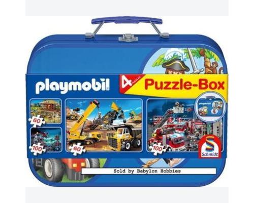 Schmidt - Playmobil, coffret de puzzles 2x60, 2x100 pièces