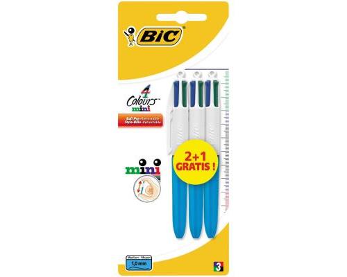 BIC BLISTER 2+1 BIC 4-COLORS MINI