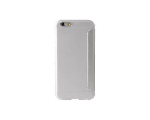 PURO IPHONE 6+ ECOLEATHER FLIPCOVER CARD SLOT TRANSP. SILVER