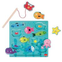 Goula poisson magnétique casse-tête en bois 10 pièces