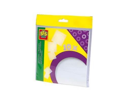  SES Creative feuilles de repassage papier 15 x 15 cm blanc 10 pi&egrave;ces