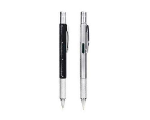 Stylo Outil Multi-fonction Noir/Argent