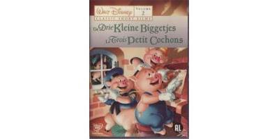 DRIE KLEINE BIGGETJES-3 PETITS COCHONS-BILINGUE