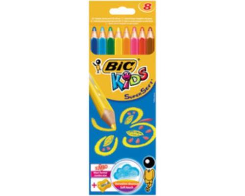 BIC KIDS SUPER SOFT /8 KLEURPOTLODEN