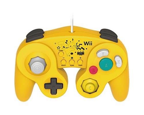 Manette Filaire Battle Turbo Pikachu Pour Wii U / Nes Classic Mini