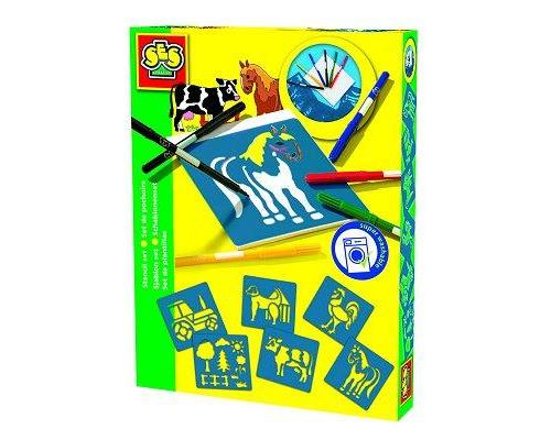 Set de 6 pochoirs à dessiner - La ferme