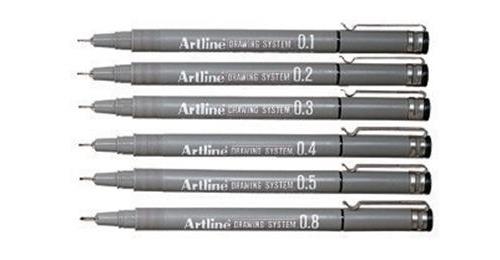ARTLINE TEKENPEN 0.8 ZWART