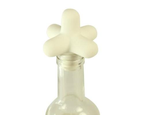 COOKUT SPABL SPARK BOUCHON POUR BOUTEILLE DE VIN/CHAMPAGNE/BIÈRE/CIDRE SILICONE ALIMENTAIRE BLANC