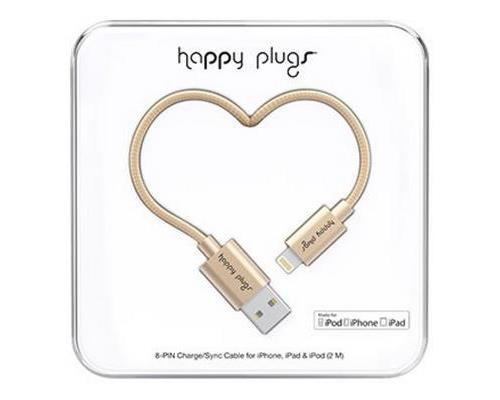 HAPPY PLUGS USB LIGHTNING CABLE CHAMPAGNE