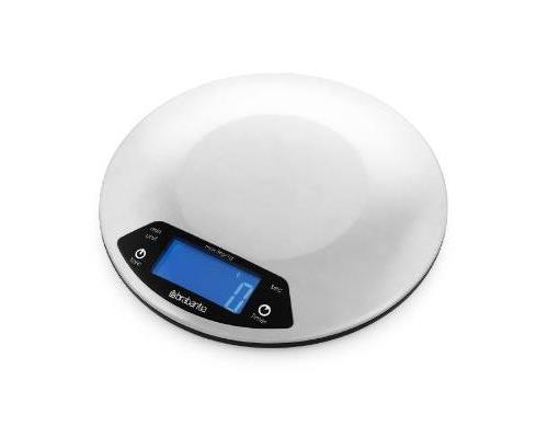 BRABANTIA DIGITAL KITCHEN SCALE ROUND TIMER  MATT STEEL