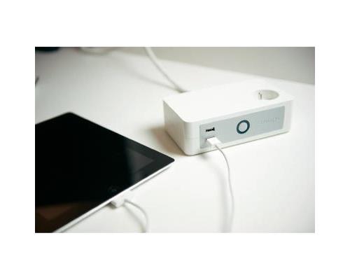 CHACON BUREAU DESIGN CUBE WHITE 3X16A + 2X USB 1,5M