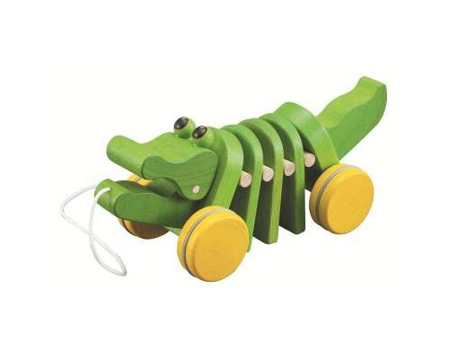 PLAN TOYS - Alligator, jeu à tirer en bois d'hévéa