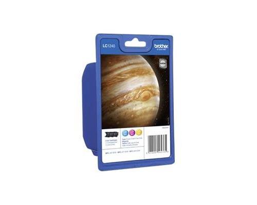 Brother LC1240 - Pack de 3 - jaune, cyan, magenta - original - blister - cartouche d'encre - pour Brother DCP-J525W, DCP-J725DW, DCP-J925DW