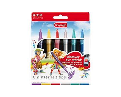 BRUYNZEEL CREATIVE 6 GLITTER STIFTEN