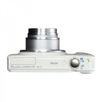 Canon PowerShot SX600 HS – Appareil Photo Compact Blanc, Zoom Optique 18x, WiFi, Full HD